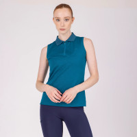 Polo tecnico senza maniche React Shires Aubrion Martin pescatore Blu
