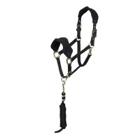 Capestro e lunghina in pile Shires Arma Nero
