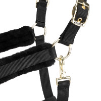 Capezza e lunghina con logo Shires Arma Nero