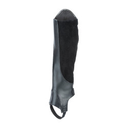 Mini-chaps sintetici da adulto Shires Moretta Nero