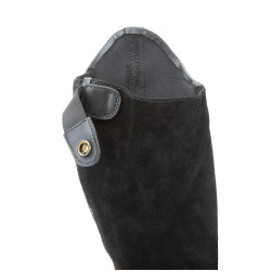Mini-chaps sintetici da adulto Shires Moretta Nero