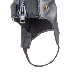 Mini-chaps sintetici da adulto Shires Moretta Nero
