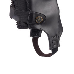 Mini-chaps sintetici da adulto Shires Moretta Nero
