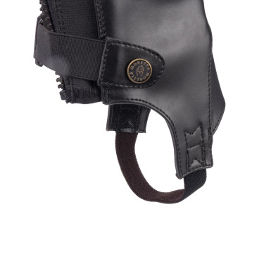 Mini-chaps sintetici da adulto Shires Moretta Nero