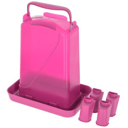Abbeveratoio in plastica su piedistallo Abbeveratoio in plastica su piedistallo