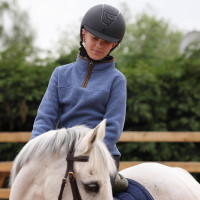 Pile mezzo-zip Core giovane cavaliere Shires Aubrion Blu