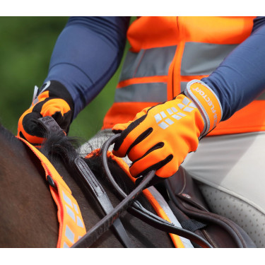 Guanti da equitazione hi-vis Shires Equi-Flector | Equi-Clic