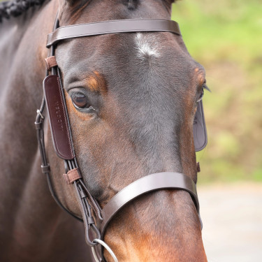 Paraocchi in pelle Shires Velociti Gara Marrone