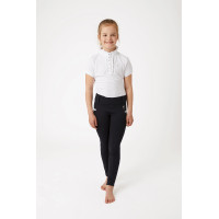 Leggings a vita alta in silicone Lucinda per bambini Horze Blu navy scuro