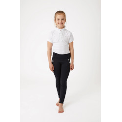 Leggings a vita alta in silicone Lucinda per bambini Horze Blu navy scuro