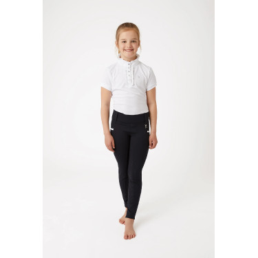 Leggings a vita alta in silicone Lucinda per bambini Horze Blu navy scuro