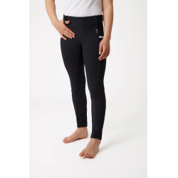 Leggings a vita alta in silicone Lucinda per bambini Horze Blu navy scuro