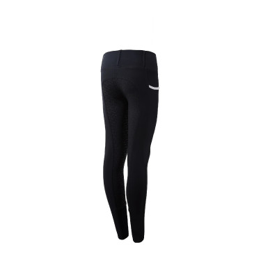 Leggings a vita alta in silicone Lucinda per bambini Horze Blu navy scuro