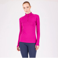 Sottostrato a maniche lunghe React Shires Aubrion Fucsia Rosa