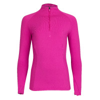 Sottostrato a maniche lunghe React giovane cavaliere Shires Aubrion Fucsia Rosa