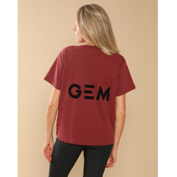 Maglietta GEM Eclair Bordeaux / logo nero