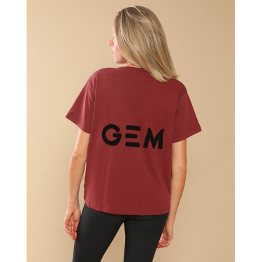 Maglietta GEM Eclair Bordeaux / logo nero