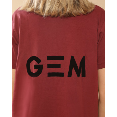 Maglietta GEM Eclair Bordeaux / logo nero