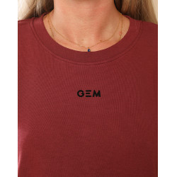 Maglietta GEM Eclair Bordeaux / logo nero