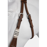 testiera western monofilo con decorazioni in rawhide