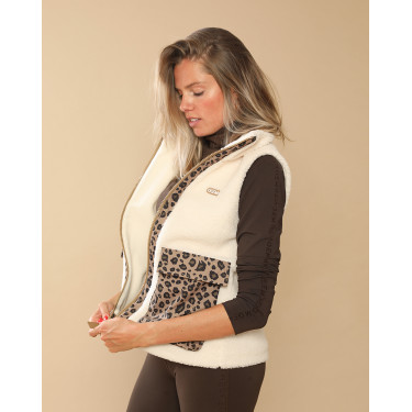 Giacca imbottita Charlie GEM Equitation Ecru / leopardato
