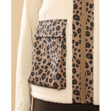 Giacca imbottita Charlie GEM Equitation Ecru / leopardato