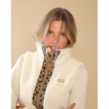 Giacca imbottita Charlie GEM Equitation Ecru / leopardato