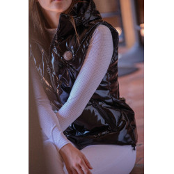 Gilet equitazione donna Pénélope Mélina nero lucido Gilet equitazione donna Pénélope Mélina nero lucido