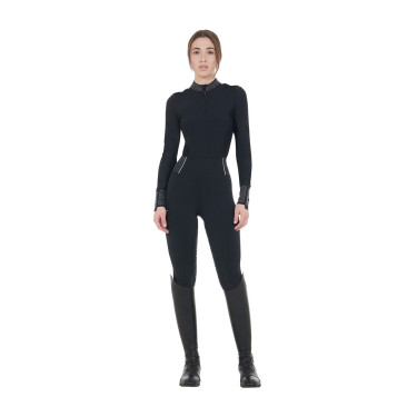 Polo tecnica donna da allenamento con strass