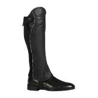 Ghette unisex in cuoio con profilo a contrasto new