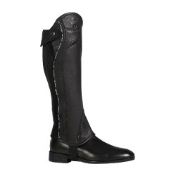 Ghette unisex in cuoio con profilo a contrasto new