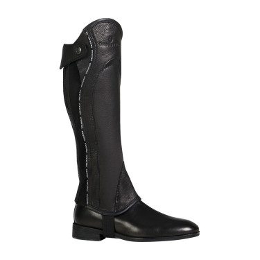 Ghette unisex in cuoio con profilo a contrasto new