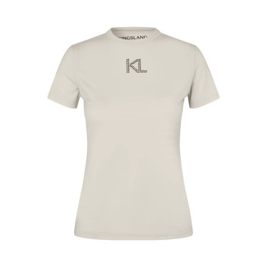 T-shirt tecnico da donna KLLizette Kingsland Giornata piovosa Grigio