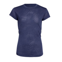 T-shirt tecnico React giovane cavaliere Shires Aubrion Mezzanotte Blu
