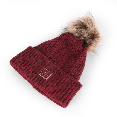 Cappello equitazione in maglia Aubrion con pompon Cappello equitazione in maglia Aubrion con pompon