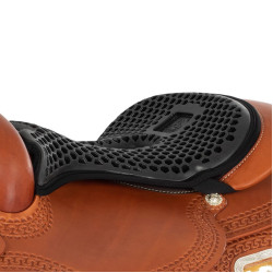 Copriseggio Acavallo Ortho-Pubis Western Gel esagonale 20 mm Drylex Nero