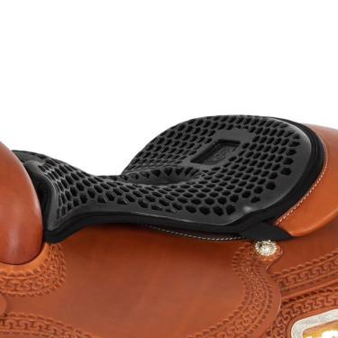 Copriseggio Acavallo Ortho-Pubis Western Gel esagonale 20 mm Drylex Nero