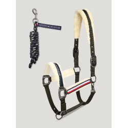 Capestro e lunghina Tommy Hilfiger Equestrian Yale con pelliccia Verde mimetico