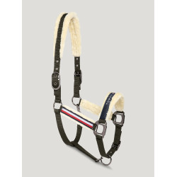 Capestro e lunghina Tommy Hilfiger Equestrian Yale con pelliccia Verde mimetico
