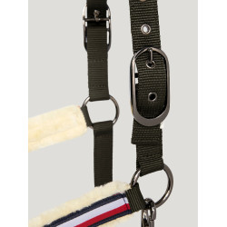 Capestro e lunghina Tommy Hilfiger Equestrian Yale con pelliccia Verde mimetico