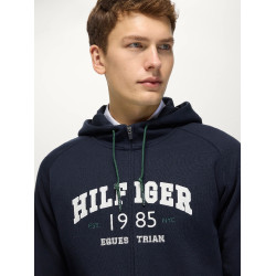Felpa con cappuccio da uomo con zip Parker Tommy Hilfiger Equestrian