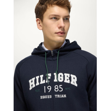 Felpa con cappuccio da uomo con zip Parker Tommy Hilfiger Equestrian