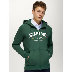 Felpa con cappuccio da uomo con zip Parker Tommy Hilfiger Equestrian