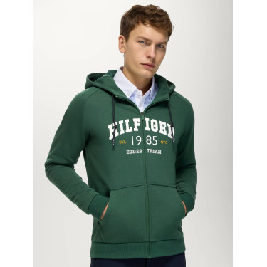 Felpa con cappuccio da uomo con zip Parker Tommy Hilfiger Equestrian