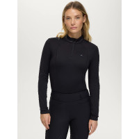 Cady Donna 1/4 Zip Top da Allenamento con Strass Tommy Hilfiger Equestrian Nero Cady Donna 1/4 Zip Top da Allenamento con Strass Tommy Hilfiger Equestrian Nero