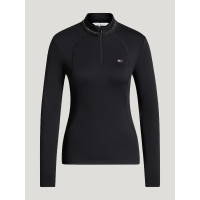 Cady Donna 1/4 Zip Top da Allenamento con Strass Tommy Hilfiger Equestrian Nero Cady Donna 1/4 Zip Top da Allenamento con Strass Tommy Hilfiger Equestrian Nero