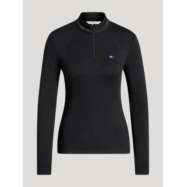 Cady Donna 1/4 Zip Top da Allenamento con Strass Tommy Hilfiger Equestrian