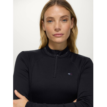 Cady Donna 1/4 Zip Top da Allenamento con Strass Tommy Hilfiger Equestrian
