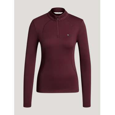 Cady Donna 1/4 Zip Top da Allenamento con Strass Tommy Hilfiger Equestrian