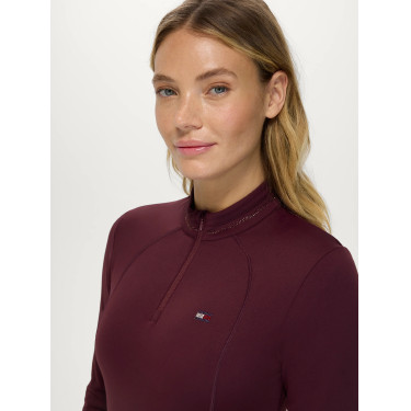 Cady Donna 1/4 Zip Top da Allenamento con Strass Tommy Hilfiger Equestrian